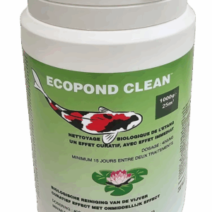 EcoPond Clean 1kg (Alternatif au BioBooster+ 24000) conditionneur d'eau pour traiter 25m3 régénérateur du bassin, stimule la vie du bassin avec un effet curatif immédiat, détruit les algues et reduit la pollution organique.