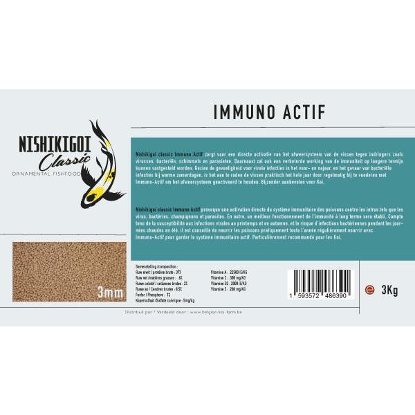 Nishikigoi Classic Immuno Actif 3 mm 3 kg