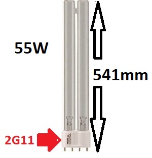 Lampe UVC PL-L 55w Xclear ampoule uv pl